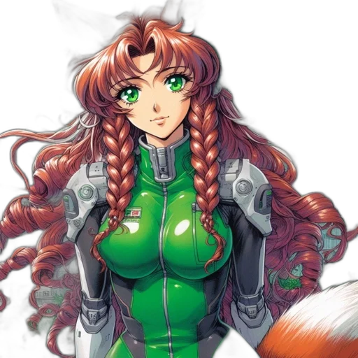 comic book art, concept art, fantasy art, anime, outer space, green, animated, character transparent PNG cut-out