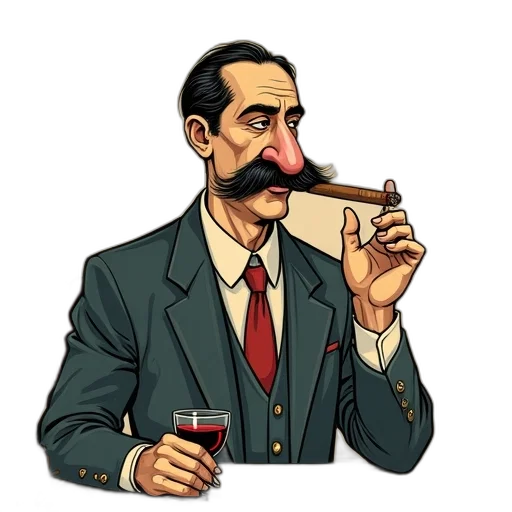 staff, concept art, pixel art, cartoon, comic book art, vintage, illustration, man transparent PNG cut-out