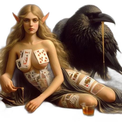 dress, fantasy art, concept art, photorealistic, pixel art, forest, earth tones, elven transparent PNG cut-out