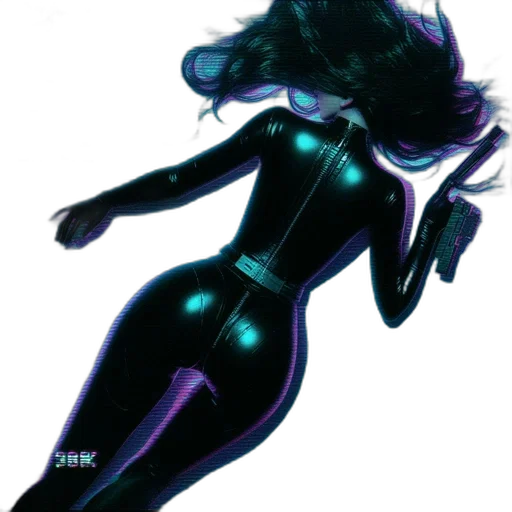 comic book art, concept art, cyberpunk, neon lights, dark, blue, cyberpunk-inspired, artwork transparent PNG cut-out