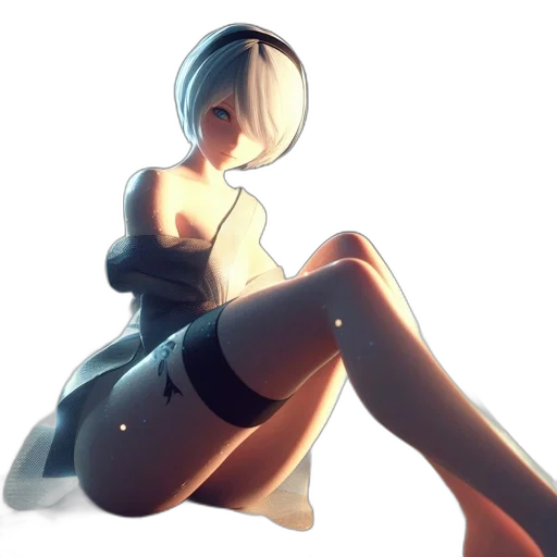 dress, robot, staff, weapon, concept art, 3d render, anime, photorealistic transparent PNG cut-out