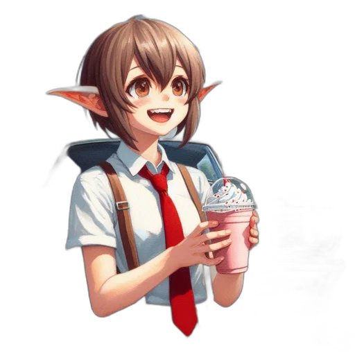 staff, food, creature, face, anime, pixel art, concept art, fantasy art transparent PNG cut-out