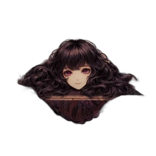 hair, mask, crown, creature transparent PNG cut-out