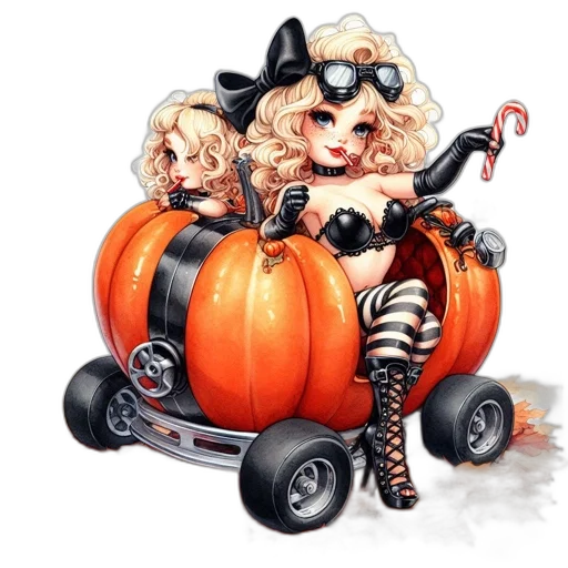 car, concept art, fantasy art, photorealistic, cartoon, two, animated, female transparent PNG cut-out