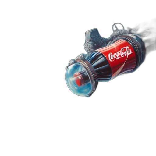 bottle, weapon, staff, food, 3d render, photorealistic, concept art, cyberpunk transparent PNG cut-out