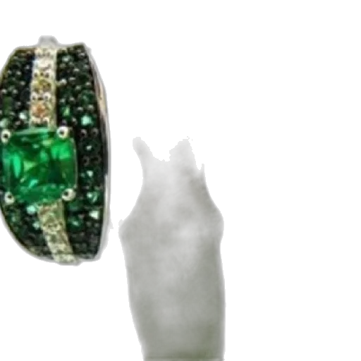 jewelry, crown, 3d render, green, pair, elegant, earrings, featuring transparent PNG cut-out