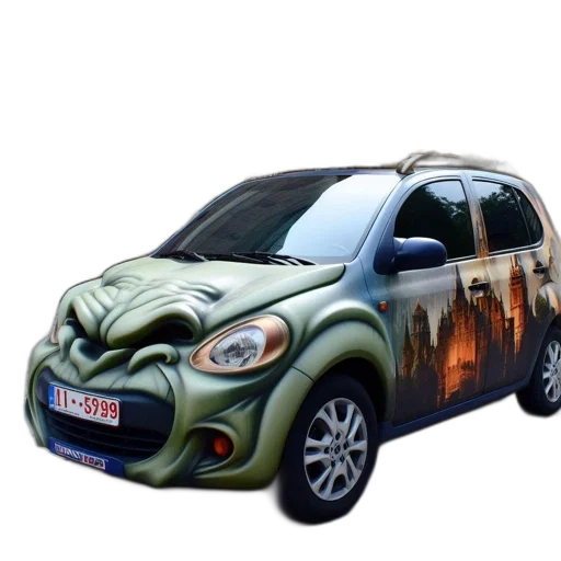car, dragon, animal, 3d render, photorealistic, concept art, fantasy art, fire transparent PNG cut-out