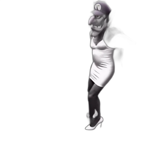 dress, hat, creature, mask, concept art, 3d render, photorealistic, cartoon transparent PNG cut-out