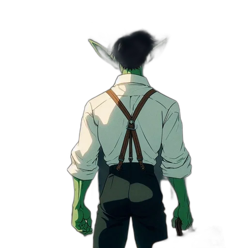 jacket, staff, sword, mask, concept art, watercolor, anime, pixel art transparent PNG cut-out