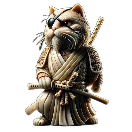 staff, fantasy art, concept art, 3d render, photorealistic, detailed, sculpture, cat transparent PNG cut-out