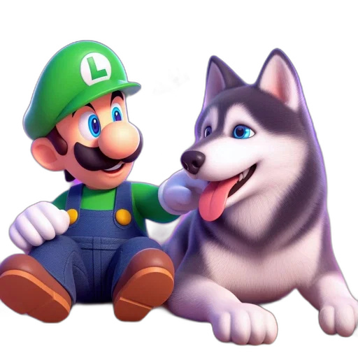animal, 3d render, concept art, pixel art, fantasy art, green, monochrome, blue transparent PNG cut-out
