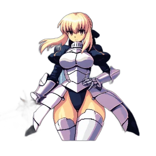 robot, weapon, sword, staff, anime, pixel art, concept art, fantasy art transparent PNG cut-out