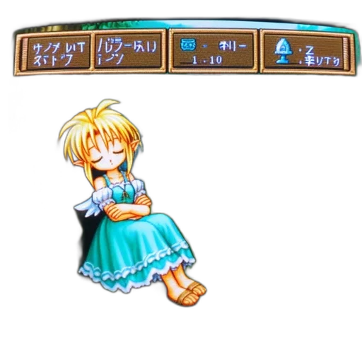 staff, dress, weapon, pixel art, concept art, fantasy art, anime, blue transparent PNG cut-out