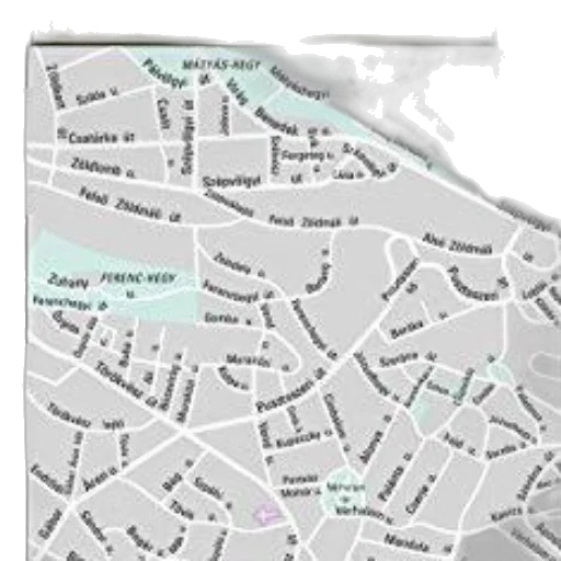 city street, detailed, street, map, budapest, hungary, streets, labeled transparent PNG cut-out