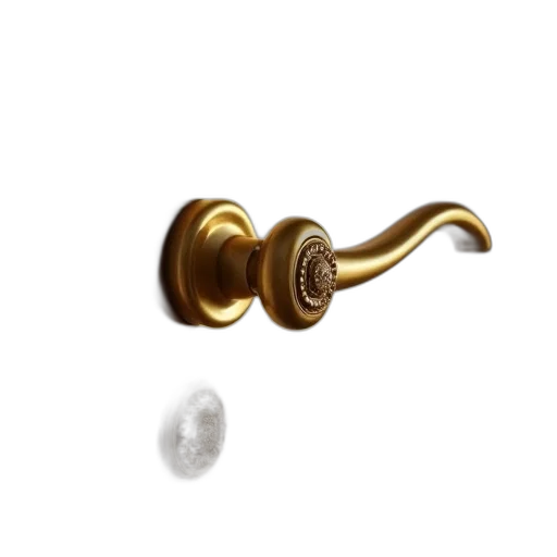 jewelry, staff, furniture, weapon, photorealistic, 3d render, golden, brass transparent PNG cut-out