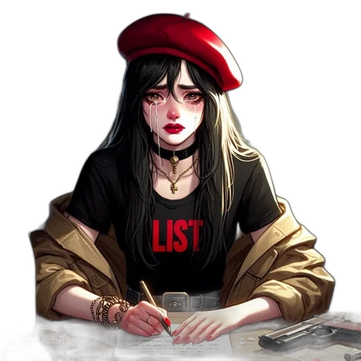 hat, jacket, jewelry, dress, fantasy art, concept art, pixel art, anime transparent PNG cut-out
