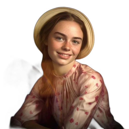 face, hat, hair, creature, photorealistic, oil painting, concept art, cartoon transparent PNG cut-out