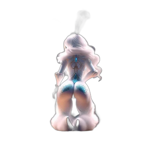 bottle, dress, robot, creature, 3d render, concept art, vaporwave, fantasy art transparent PNG cut-out
