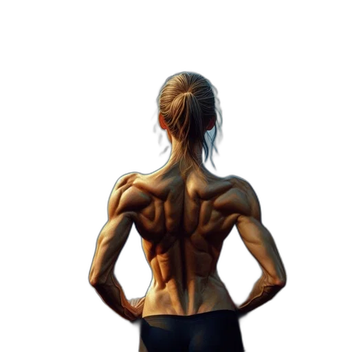 jacket, photorealistic, concept art, watercolor, oil painting, woman, defined, muscles transparent PNG cut-out
