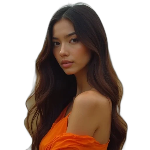 dress, hair, face, jewelry, photorealistic, oil painting, anime, cartoon transparent PNG cut-out