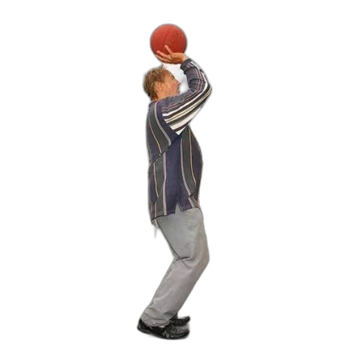jacket, staff, man, striped, shirt, playing, basketball, outdoor transparent PNG cut-out