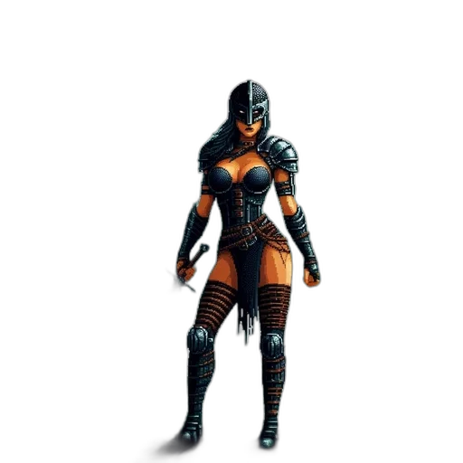 dress, robot, mask, concept art, 3d render, cyberpunk, comic book art, dark transparent PNG cut-out