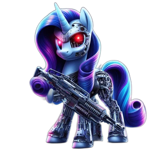 weapon, robot, concept art, pixel art, 3d render, cyberpunk, rarity, robotic transparent PNG cut-out