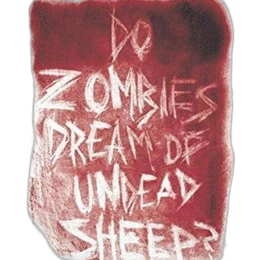 concept art, red, white, poster, text, zombies, dream, undead transparent PNG cut-out