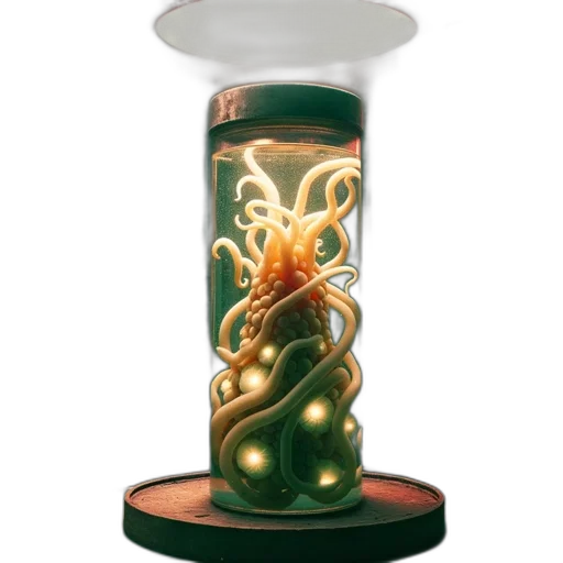 bottle, concept art, 3d render, fantasy art, pixel art, underwater, fire, inside transparent PNG cut-out