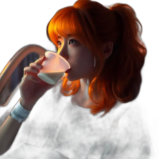 robot, photorealistic, concept art, fantasy art, 3d render, fire, woman, orange transparent PNG cut-out