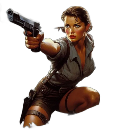 weapon, staff, concept art, comic book art, pixel art, photorealistic, woman, combat transparent PNG cut-out