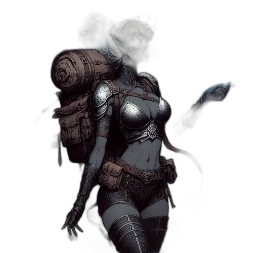 robot, mask, concept art, cyberpunk, fantasy art, comic book art, fog, outer space transparent PNG cut-out