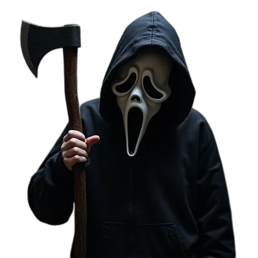 mask, staff, jacket, creature transparent PNG cut-out