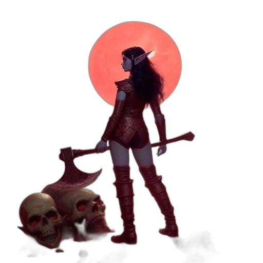staff, creature, mask, sword, concept art, fantasy art, pixel art, comic book art transparent PNG cut-out