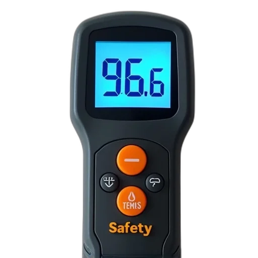 black, gray, digital, thermometer, blue, display, showing, temperature transparent PNG cut-out