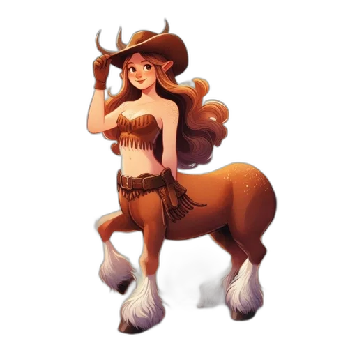 animal, hat, fantasy art, concept art, pixel art, cartoon, rustic, western transparent PNG cut-out