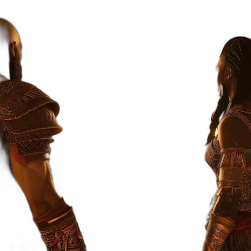 sword, weapon, concept art, 3d render, fantasy art, photorealistic, golden, two transparent PNG cut-out