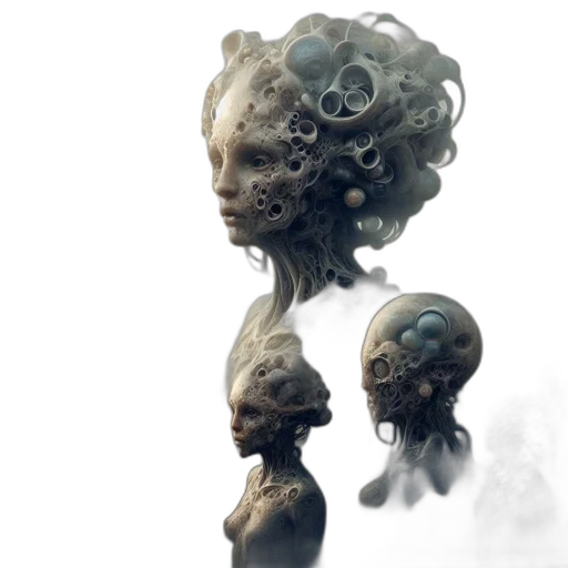 mask, face, creature, robot, concept art, fantasy art, 3d render, photorealistic transparent PNG cut-out