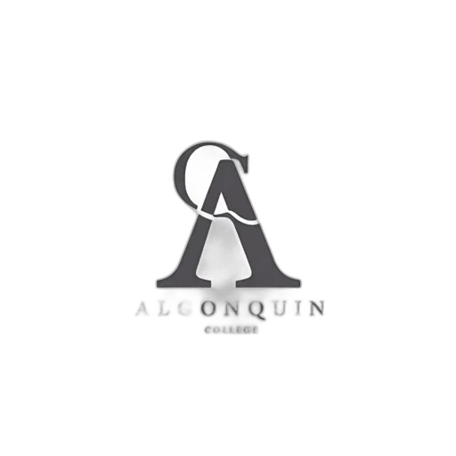 crown, monochrome, white, logo, text, algonquin, college, black transparent PNG cut-out