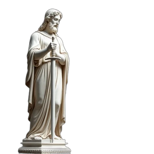 staff, 3d render, photorealistic, concept art, two, carved, statues, standing transparent PNG cut-out