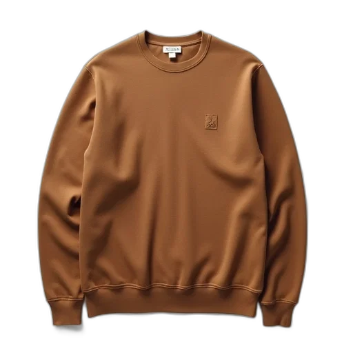 jacket, earth tones, golden, dark, plain, brown, crew, neck transparent PNG cut-out