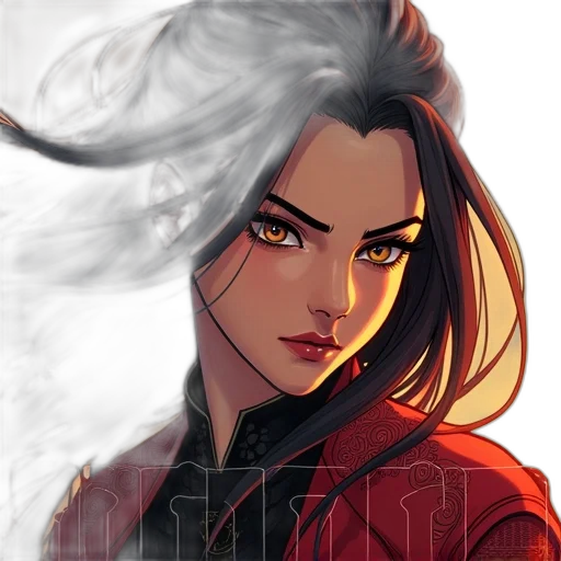 face, jacket, comic book art, fantasy art, concept art, anime, fire, red transparent PNG cut-out