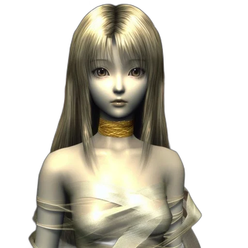 face, hair, mask, dress, 3d render, concept art, photorealistic, fantasy art transparent PNG cut-out