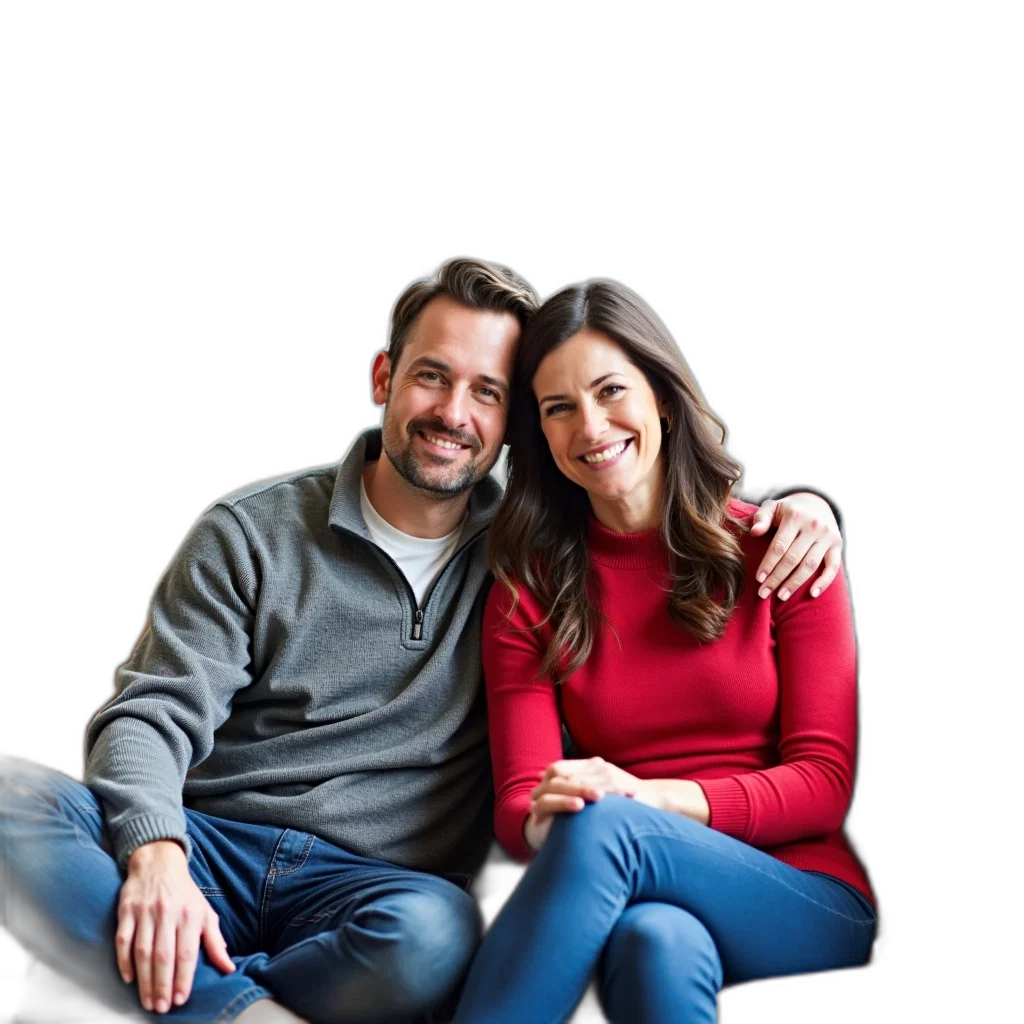 cover, magazine, titled, mccall, featuring, couple, sitting, couch transparent PNG cut-out