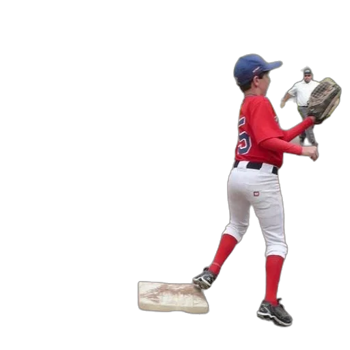 baseball, player, red, jersey, about, throw, ball transparent PNG cut-out