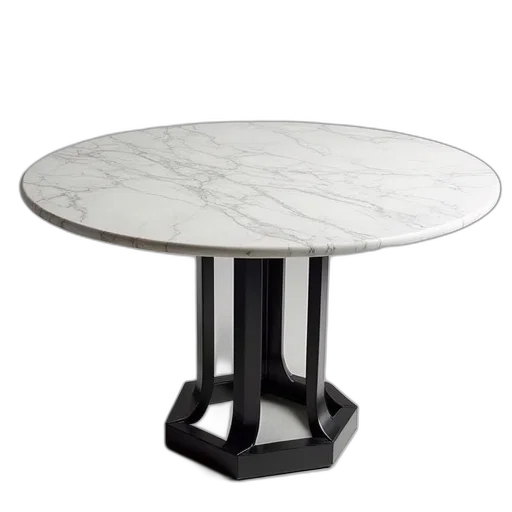 furniture, round, marble, table transparent PNG cut-out