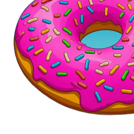 food, 3d render, cartoon, concept art, pixel art, pastel, episode, simpsons transparent PNG cut-out