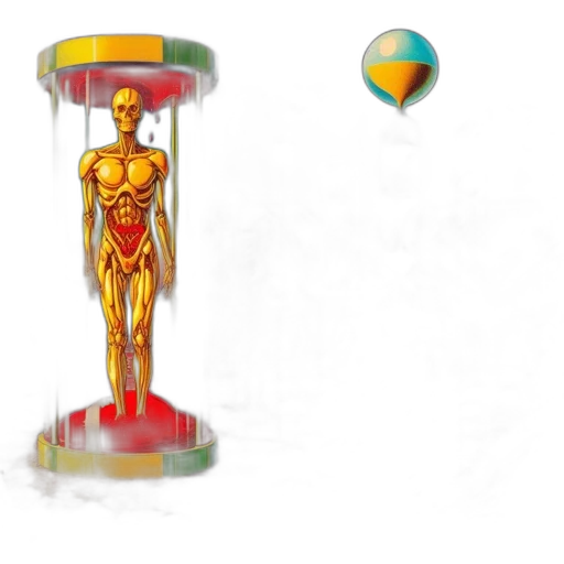 robot, concept art, 3d render, pixel art, image, surrealistic, depiction, barren transparent PNG cut-out