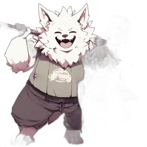 staff, jacket, creature, weapon, concept art, pixel art, watercolor, cartoon transparent PNG cut-out