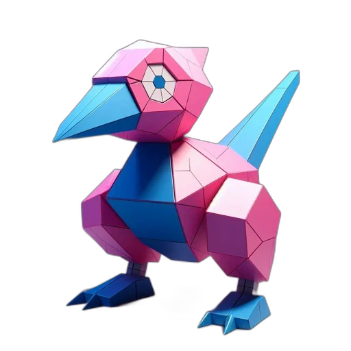 creature, animal, dragon, robot, concept art, vaporwave, 3d render, pixel art transparent PNG cut-out